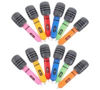 HEMOTON 12pièces Microphones Gonflables Lot De Accessoires De Fête Pour Jeux De Rôle Sans Outils Légers Et Sûrs Pour Toutes Occasions