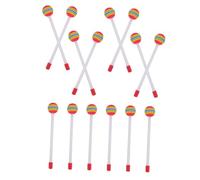 HEMOTON 14 pièces Baguettes de Percussion Garçon Fille EVA Couleurs Arc Ciel Maillets Souples Lollipop pour Xylophone et Tambour Accessoires Dinstruments Musicaux Éducatifs Orff