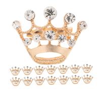 HEMOTON 15 pièces Broche Couronne Femme Lot Alliage Petite Broche Cristaux Élégante pour Accessoires Mariage Épingle Décoration Robe Foulard
