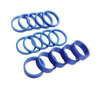 HEMOTON 15 Pièces de Bol à entretoise de Potence de de Route entretoise de Casque de rondelle de Fourche de Guidon de Alliage d'aluminium Bleu