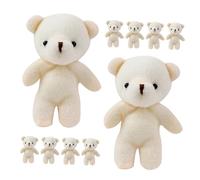 HEMOTON 15 pièces Lot de Mini Peluches Ours Porte-clés Décoratifs Légers et Compacts Accessoires Suspendus pour Sacs et Sacs à Dos Jouets Câlins Sympathiques pour Cadeaux Fête des Mères