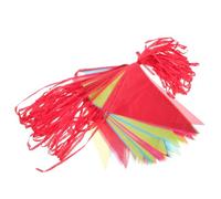 HEMOTON 150 Pièces Guirlande de Fanions Triangulaires en Tissu Robuste Couverture Ultra Longue 100m pour Décoration de Carnaval et Fête en Plein Air