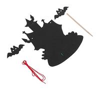 HEMOTON 16 Ensembles Papier à Gratter Arc Ciel Halloween pour Garçon Fille Jeu Diy Créatif avec Motifs et Fantômes Matériau Sûr et Quantité Partageable Fête et Décoration