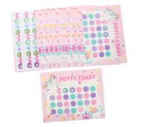 HEMOTON 1ensemble Tableau De Récompenses Pour Apprentissage Propreté Avec Autocollants Colorés Entraînement Potty Pour Garçon Fille Et Développement Des Habitudes Modèle Licorne