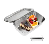 HEMOTON 1pièce Boîte à Beurre Inox avec Couvercle Résistante aux Hautes Températures Rangement Polyvalent pour Beurre et Snacks Design Élégant Argenté pour Cuisine Moderne