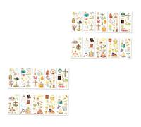 HEMOTON 2 Ensembles Autocollants De Tatouage De Pâques Gommettes Fournitures De Fête Autocollant De de Corps D'enfants Bras Stickers Autocollants De Transfert 10 Feuilles*2