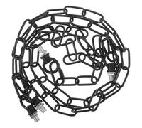 HEMOTON 2 Ensembles Chaînes Métalliques Robustes pour Suspension Extérieure Lot Mousquetons Chaînes Décoratives Noires pour Balançoires Chaises Hamac et Garde-Corps de Ponts de Jardin