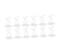 HEMOTON 2 Ensembles Crochet De Fixateur Mur Soutien Jardinage Crochet De Fixation Simple Usine des Stands Support De Jardinière pour Plantes D'intérieur Enjeux Pieu Blanche 30 Pièces * 2