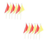 HEMOTON 2 ensembles Drapeau Extérieur Gazon Bricolage Borne De Délimitation Triangulaire Bleu Pelouse Réfléchissante Assortie Patriotique Jardin Petit Paysage Couleur 10 pièces * 2