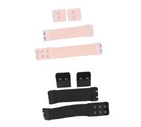 HEMOTON 2 Ensembles Extenseur de Soutien-élastique Femme avec Crochets Solides pour Accessoires Bande Élastique Réglable pour Perruques Confortable et Lot de Couleur Chair et Noir