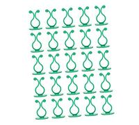 HEMOTON 2 Ensembles Porte- Ruban Végétal pour Plantes Grimpantes Mur Soutien De Plein Air Clips De Support De Plantes Pinces De Jardin pour Plantes Agrafe Vert Abdos 50 Pièces * 2