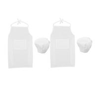 HEMOTON 2 ensembles Set Costumes Photographie Garçon avec Tablier Chef Blanc Chapeau et Cuillère Accessoires Garçon Fille Doux et Légers pour Séances Photo à Thème