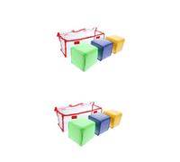 HEMOTON 2 Ensembles Toys d'apprentissage par Carte Dés De Coin Carré École Cube De Poche Poches Petits Cubes De Poche De Dés Apprendre des Dés avec des Manches De Poche PVC 3 Pièces * 2