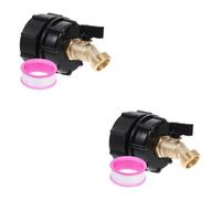 HEMOTON 2 Pièces Adaptateur Robinet IBC de Cuve Robinet de Sortie Accessoire Étanche pour Réservoirs Eau IBC