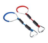 HEMOTON 2 Pièces Anneaux de Poignées D'entraînement Antidérapantes | Fer ABS Polyester, Usage pour Tractions et Exercices Suspendus, Capacité 120kg, Prise Confortable Couleur Aléatoire