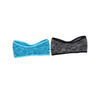 HEMOTON 2 pièces Bandeau Sport Polaire Cache-oreilles Chaud pour Homme et Femme Serre-tête Élastique Antidérapant Respirant Protection Hiver pour Course et Fitness Extérieur