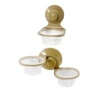 HEMOTON 2 pièces Bol Alimentation Suspendu pour Reptiles Résistant Haute et Basse Température Fixation Murale pour Terrarium Set Double et Simple Bol