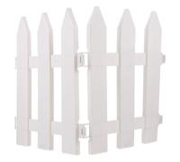 HEMOTON 2 Pièces Bordure Jardin Plastique Clôture Piquet Blanche Barrière Flexible Extérieure pour Pelouse Espaces Verts et Allées Protection Animaux et Décoration Paysagère