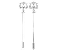 HEMOTON 2 Pièces Broche Balance Argentée Épingle Métallique Justice pour Costume Avocat Accessoire Raffiné pour Chemise et Veste Cadeau de Noël pour Femme et Diplômés Droit