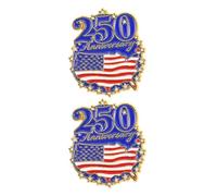 HEMOTON 2 Pièces Broche Drapeau Américain 250e Anniversaire, Alliage