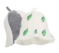 HEMOTON 2 Pièces Chapeau de Sauna mèche Chaleur Bonnet Chauffant Accessoires de Bain doublé Chapeau de Protection des Cheveux Sauna Chapeau de Salle de Bain Bonnet de Bain Sauna Feutre