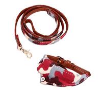 HEMOTON 2 Pièces Collier de Traction de Camouflage Dehors mener la Laisse du Chien Collier de Formation pour Chiens étiqueter Collier de Chien Anneau de Cou pour Animaux de Compagnie Cuir