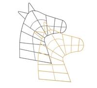 HEMOTON 2 Pièces Couronne en Fil de Fer de Tête de Cheval pour Décoration DIY de Noël et Fête du Nouvel an, Anneau Métallique Facile à Décorer Design Unique et Esprit Festif