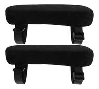 HEMOTON 2 Pièces Coussin Accoudoir Chaise de Bureau Ergonomique | Fixation par Sangle, Surface Antidérapante, pour Travail à L'ordinateur, Sièges de Bureau et Gaming