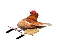 HEMOTON 2 Pièces Décoration de Poussin en Acrylique Poulet Ailes Oiseau pour drôle pelouse Piquet Bois piquets de Signe de Cour décor de la Ferme Ornements de pieu de Jardin