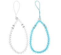 HEMOTON 2 Pièces Dragonne pour Téléphone Portable en Chaînette Décorative | Pierre Cristal, pour Caméra et Porte-clés, Facile à Installer, Présent Saint Valentin