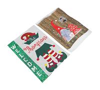 HEMOTON 2 Pièces Drapeaux de Noël pour Jardin Décorations Extérieures Festives de Noël Parfaites pour Patio Terrasse Porche