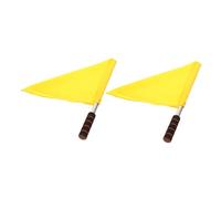 HEMOTON 2 Pièces Drapeaux Portatifs De Football Drapeaux Arbitre Pour Sports De Plein Air Légers Et Portables Pour Entraînement Terrain