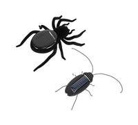 HEMOTON 2 pièces Éducatif Solaire Araignée et Cafard sans Batterie Jeu Extérieur pour Garçon et Fille Modèle Simulation Électrique Sûr et Amusant
