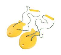 HEMOTON 2 Pièces 'équilibre Poisson Corde et Base Antidérapante Jaune | Plastique, Usage Maison et Cours de Sport, pour Tout-petits et Thérapeutes, Base Stable