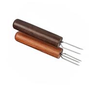 HEMOTON 2 pièces Fourchette de Moxibustion Bois Manche Confortable Anti-dérapant Prolongateur Portable pour Thérapie par Rouleau et Massage Dos Cervicales