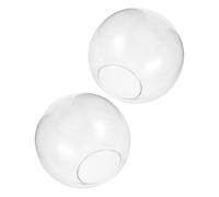 HEMOTON 2 Pièces Globe Lampe Verre Remplaçable Sphère Transparente pour Plafonnier Lustre et Applique Murale Diffusion Douce et Aucun Éblouissement Diamètre Ouvrage