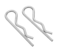 HEMOTON 2 Pièces Goupille Clips R M5x100 en Acier Inoxydable pour | Design Ressort, Surface Lisse sans Bavure, Usage Agricole et Entretien Camion, Finition Argenté