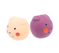 HEMOTON 2 Pièces Jouets De Nettoyage des Dents Chien Interactif Boules De Chien Qui Grincent Couineurs Jouets à Mâcher pour Chiots Grinçant Mordre - Résister Émulsion Couleur Aléatoire