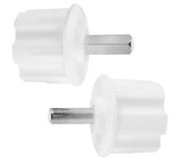 HEMOTON 2 Pièces Kit D'adaptateurs pour Auvent, Tubes Ronds, Support | Plastique et Fer, Résistant aux Intempéries la Corrosion, pour Terrasses, Armatures de Tente, Blanc