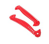 HEMOTON 2 Pièces Lot de 2 Protège-Lames de Patins à Glace en TPE Rouge Taille 255, Protections Extensibles pour Patins de Hockey et Artistiques, Accessoires Légers et Résistants pour