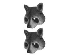 HEMOTON 2 Pièces Masque de Laveur en Mousse Pu Réaliste 3d pour Carnaval Halloween, Accessoire Polyvalent Design Unique et Taille pour Adultes et Adolescents