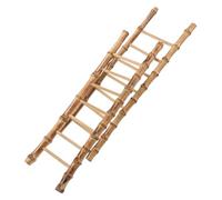HEMOTON 2 Pièces Mini Bamboo Ladder Set Miniature Dollhouse Furniture Ladder for Fairy Garden Retro Style Compact Lightweight Decorative Ornament for DIY Micro Landscape