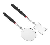 HEMOTON 2 Pièces Miroir D'inspection Télescopique Poignée Télescopique pour Réparation Automobile Double Miroir en Acier Inoxydable et Plastique Noir, pour Châssis et Compartiments Moteur