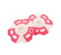 HEMOTON 2 Pièces Nylon Paniers Ronds Anti-Boue, pour Bâtons de Randonnée | Accessoire Léger, Pose et Retrait Faciles, Limite L’enfoncement Neige et Boue, Rose et Blanc