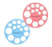 HEMOTON 2 pièces Outil de Mesure Compact et Flexible pour Mamelon et Bride Règle Silicone Précise pour Nipple et Flange Kit de Mesure pour Allaitement et Tire Lait Rose et Bleu