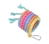 HEMOTON 2 pièces Perchoir Corde Escalade Perroquet Coton Robuste Balançoire Suspendue Cage Oiseau Compatible Perche pour Petits Perroquets Pinsons et Conures