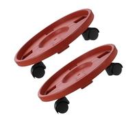HEMOTON 2 pièces Plateau à roulettes pour Plantes Lot de Support Mobile pour Pots de Fleurs Base Roulante pour Intérieur et Extérieur Construction Robuste et la Réorganisation des Plantes