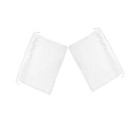 HEMOTON 2 pièces Pochons de Rangement Satin Blanc Lot de Sacs à Cordon pour Chaussures Bijoux et Voyage Protections la Poussière Élégantes et Pratiques