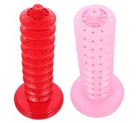 HEMOTON 2 Pièces Porte-Sucette Présentoir à Sucettes Tour De Sucette Présentoir à Gâteaux Porte-gâteaux Stand De Gâteau De Mariage Présentoir à Bonbons Ajustable Boisson Non-alcoolisée PP