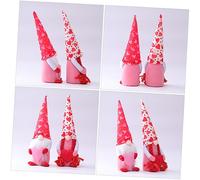 HEMOTON 2 pièces Poupées Peluche Assises Saint Valentin Couple Cadeau Décoratif pour Bureau et Maison Design Cœur Innovant Doux et Confortable Ornement Mignon pour Femmes et Maîtresses